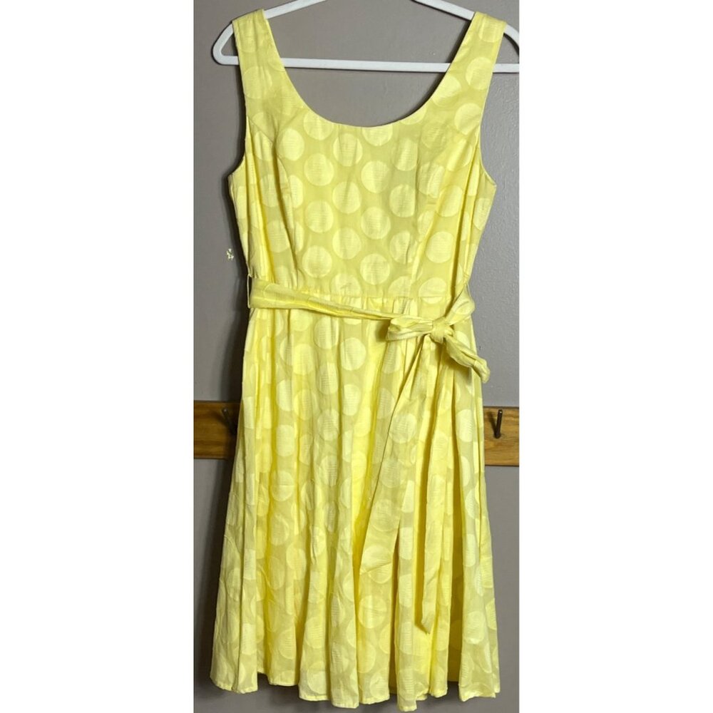 Retro Dress Yellow Fit Flare 50s Midi Full Skirt Nostalgia Party Wedding Women 4 - Picture 10 of 13